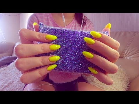 ASMR | 20 minutes ~ Scratching sponge on the microphone ~ Tingles 🥰💜