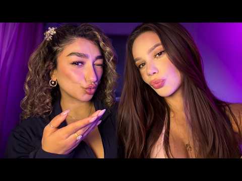 DOUBLE MOUTH SOUNDS 💋 ASMR collab w @leedahASMR 💕
