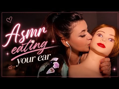 ASMR eating your ear and spit painting mouth sounds 