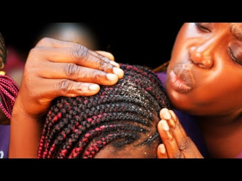 ASMR Hand Picking Hair Crust & Attentive head massage 👄 Soft Gum Whispers & Ear Massage