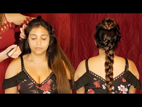 ASMR 💕 Ultra Relaxing Hair Braiding & Scalp Massage ⚡Extra Tingles