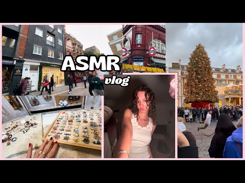 ASMR Christmas Shopping in London Vlog !