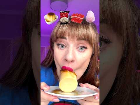 ASMR Emoji Food Snacks, Crab Sticks, Cotton Candy Mukbang #shorts