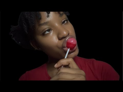 {ASMR} Strawberry Lollipop Licking & Chit Chat 🍓(mouth sounds, whispering)🍭