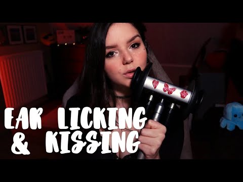 ASMR  EAR LICKING AND KISSING