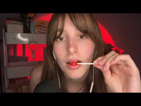 Lollipop ASMR | mouth sounds, whispering, and eating sounds…