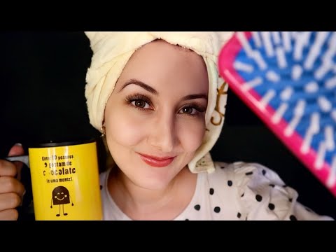 ASMR Roleplay: MELHOR AMIGA TE COLOCANDO PARA DORMIR [FESTA DO PIJAMA] | Atenção Pessoal