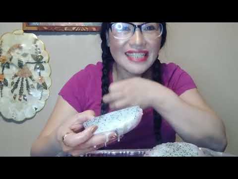 HOW TO PEEL /CUT/EAT DRAGON FRUIT:Life in America 🇺🇸