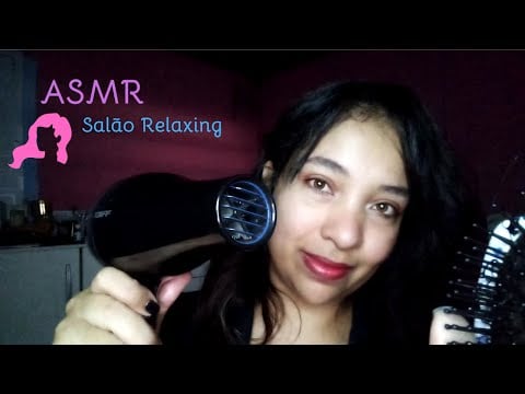 ASMR lavando🚿, secando e escovando seu cabelo