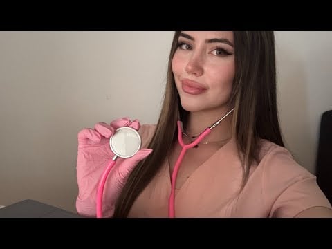 hemşire roleplay ASMR [Türkçe]👩🏻‍⚕️💕 lateks eldiven sesleri, kişisel ilgi, klavye sesleri