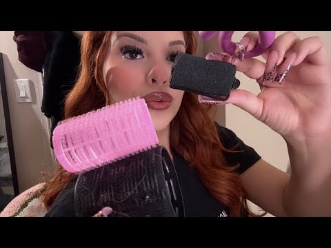 ASMR Putting Every Hair Roller in Your Hair 💕🎀 (No Talking) 