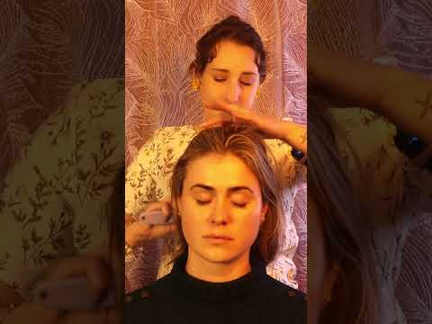 asmr hair play on a real person