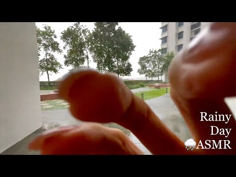 💦ASMR Rainy Day💦 Glass Tapping, Sofa Scratching, Partially Fast&Aggressive, Loud Rain Sounds