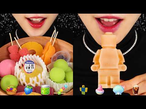FRUITS JELLY MUKBANG ASMR FROZEN WAX CANDY ASMR CANDY EATING SOUND 🍋