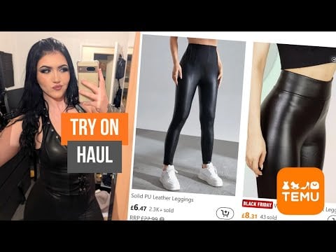 TEMU LEATHER OUTFIT TRY ON HAUL 2025