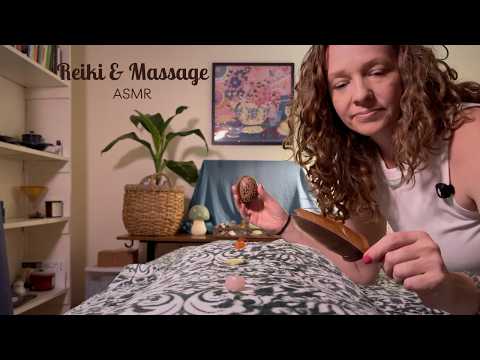 Intuitive ASMR Reiki & Massage 🔮 Full Body Energetic Balancing🪶Feathers, Rattle & Crystal Healing