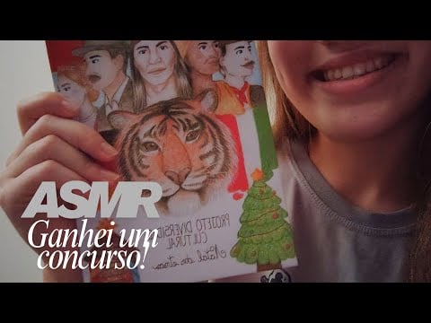 ASMR ganhei um concurso de desenho! | Voz suave, tapping, etc.