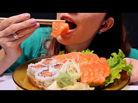 ASMR COMENDO SUSHI E SASHIMI  (Eating Sounds)