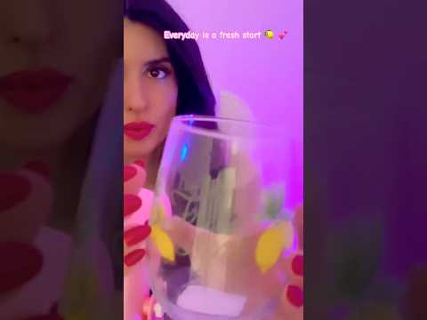 Everyday is a fresh start 🍋 💕 #asmr #gentletapping #glass