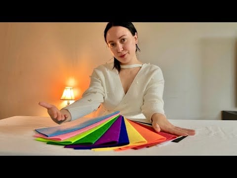 COLOR ANALYSIS ASMR analyzing and tracing model photos with fabric swatches! (soft spoken)