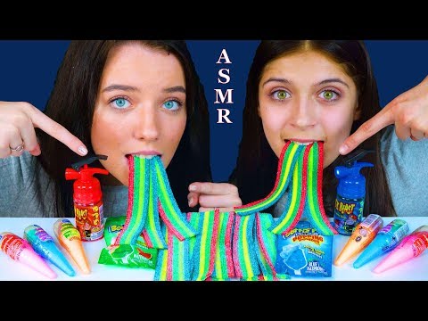 ASMR BABY BOTTLE POP, CANDY ICE CREAM, SOUR CANDY SPRAY, FRUIT BELTS RACE