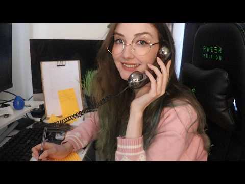 ASMR Librarian (Whispering, Typing, Phone Calls)
