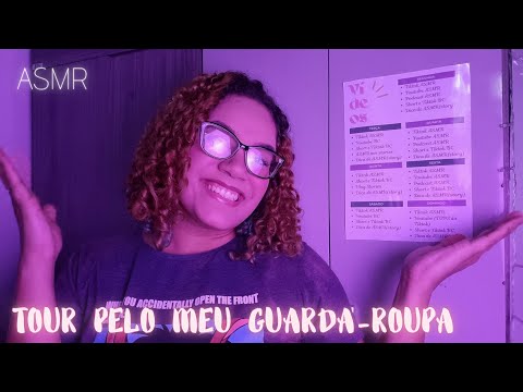 ASMR TOUR PELO MEU GUARDA-ROUPA 💓🤏 Com SONS DE BOCA