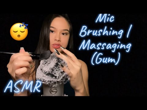 ASMR: Relaxing Fluffy Mic Brushing, Scratching, Massaging | Gum Chewing | No Talking |