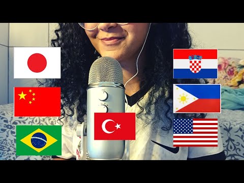 ASMR FALANDO "OLÁ" EM DIFERENTES IDIOMAS/Whispers in Different Languages