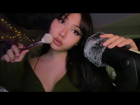 ASMR Fluffy Mic Brushing & Rubbing ʚ♡ɞ