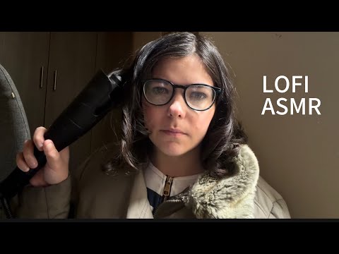 ASMR curling my hair ( lofi soft whispers )
