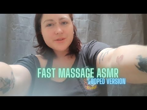 ASMR Fast and Aggressive Massage 🖤 💤 Face, Neck, Arms and Shoulder Massage -Looped