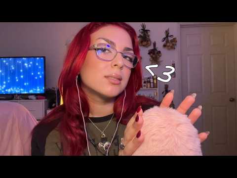 ASMR ☆ gentle fluffy mic scalp massage, personal attention, mouth sounds, touching your face ♡