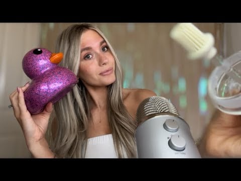 ASMR| Can I Try New Triggers? Oil Brush & Relaxing  Duck (Tracing, Relaxing Whisper, Board Tapping)