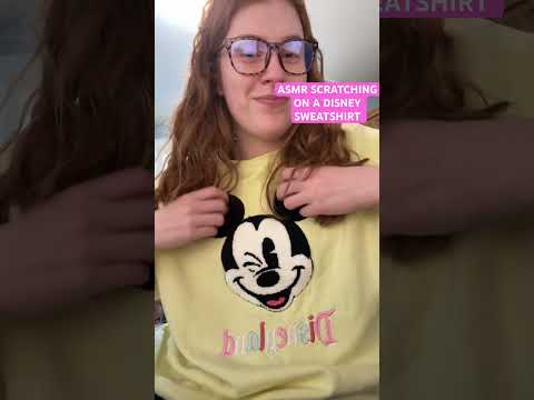 ASMR SCRATCHING on a Disney Mickey Mouse sweatshirt NO TALKING #asmr #relax #scratching #notalking