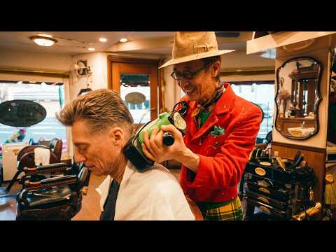 💈After The Japanese Punch Perm Came The Shave & Massage With 84-Year-Old Barber Matsunaga-san 🇯🇵
