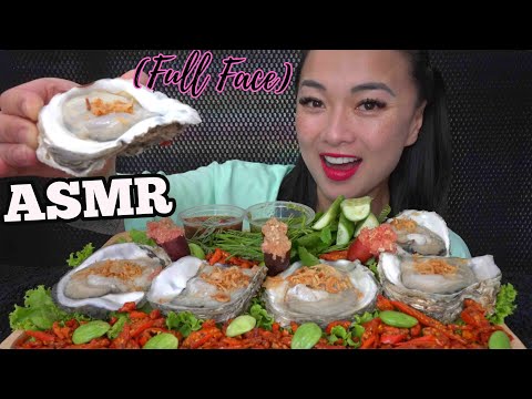 ASMR EATING FRESH OYSTERS *FULL FACE FRIDAY (EATING SOUNDS) LIGHT WHISPERS | SAS-ASMR