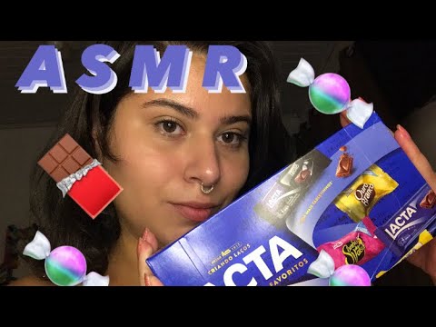 ASMR | ESMAGANDO E COMENDO DOCES 🍬 | SONS DE EMBALAGENS 🍫