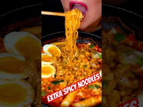 EXTRA SPICY BULDAK NOODLES #asmr #koreanfood  #buldak