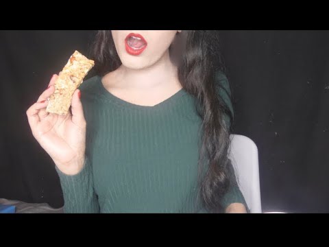 ASMR Crunchy Sounds ❤️(Nuts Vanilla Bar) ❤️Eating Sounds 🥜🥜🥜