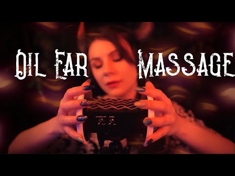 ASMR Oil Ear Massage 💎 3Dio, No Talking