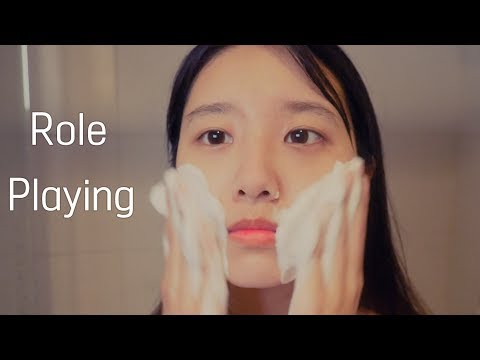 샤워후에💦친구 스킨케어 해주기 쌩얼주의😱(Role Playing Skin Care)한국어 ASMR]롤플레이,상황극,수면유도,꿀꿀선아,비오템,라이프 플랑크톤™에센스,비오템8인리뷰