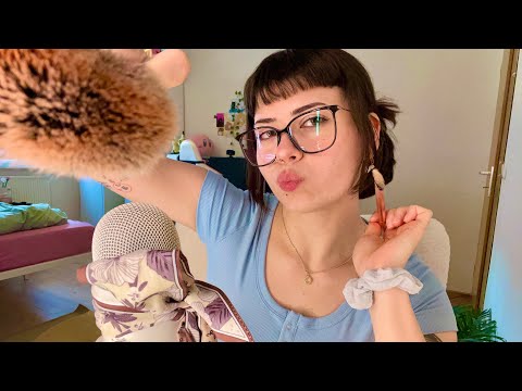 ASMR brushing you to sleep 🌙💤 (brushing, mouth sounds)