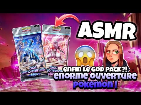 ASMR Français • ENORME OUVERTURE BOOSTER POKÉMON TCG POCKET 😴✨️ (enfin un god pack ?!)