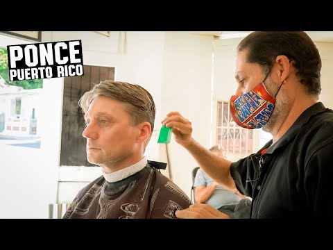 💈 Haircut In 1970s Old School Puerto Rican Barbershop | Ponce Puerto Rico