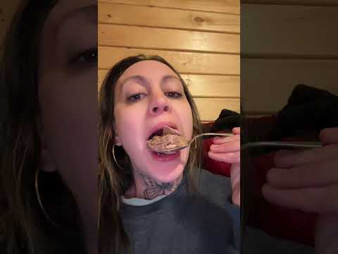 Biggest chunks of peanut butter 🤯  #shortsfeed #mukbang #youtubeshorts