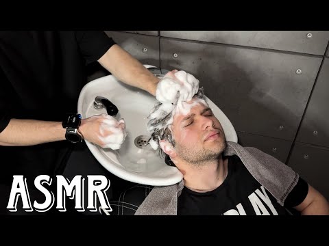 💈ASMR BARBER | Hair Washing 🧴💆‍♂️ Too Much Shampoo
