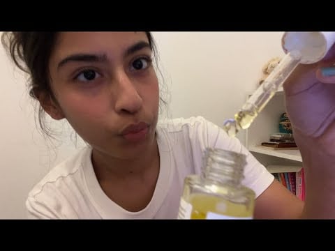 ASMR fast makeup removal and nightly skincare on you