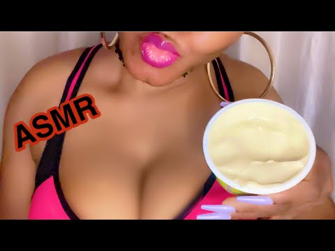 ASMR | Eating Yogurt🍨 [mouth sounds] mukbang