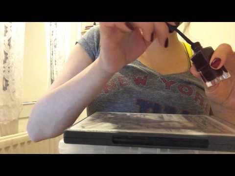 Painting Nails + Gum Chew ASMR WHISPER SOUNDS